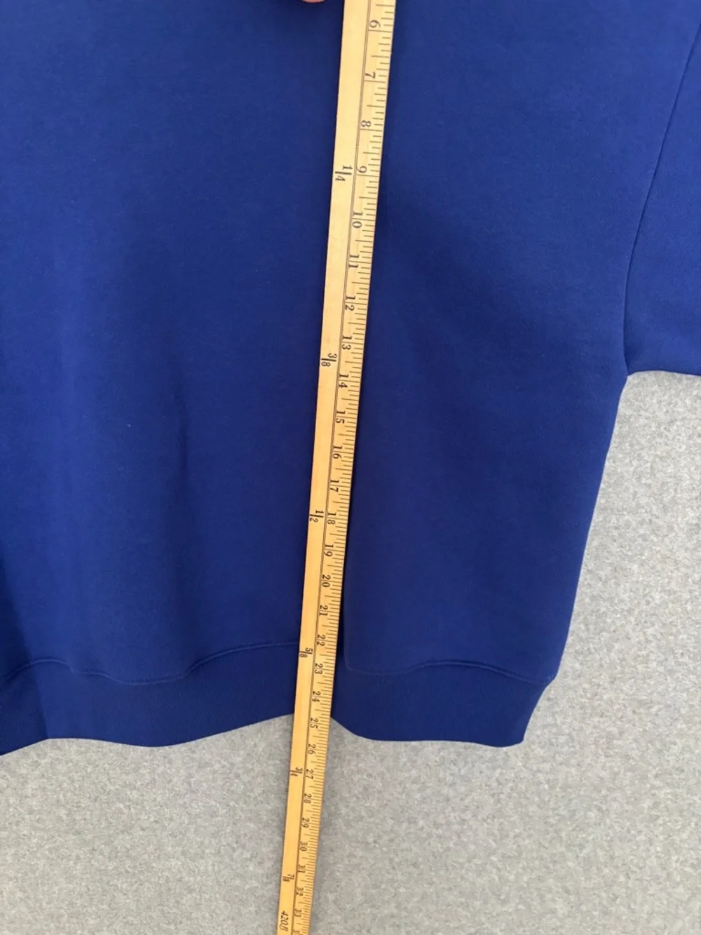 J. Crew NWT Fleece V-neck Woman sweatshirt Bright Indigo XL